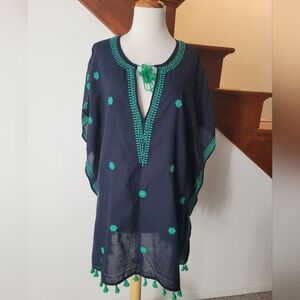 J. Crew Embroidered Indian Cotton Beach‎ Tunic Size L